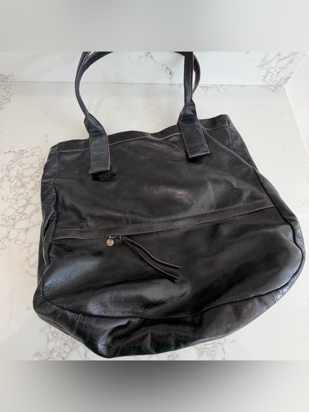 HOBO Leather Shoulder Bag Genuine Leather Medium Size